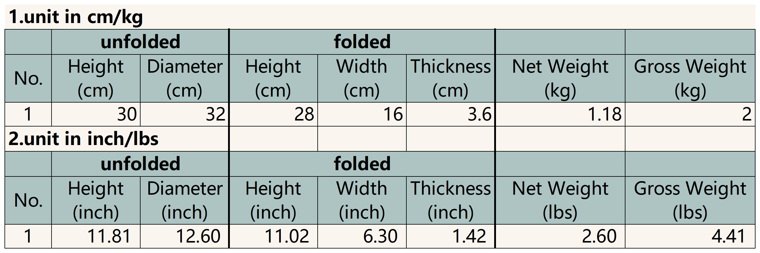 Size chart for Black-White Vanity Stool