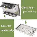 1s Folding Camping BBQ Grill - Fitting IGT Table