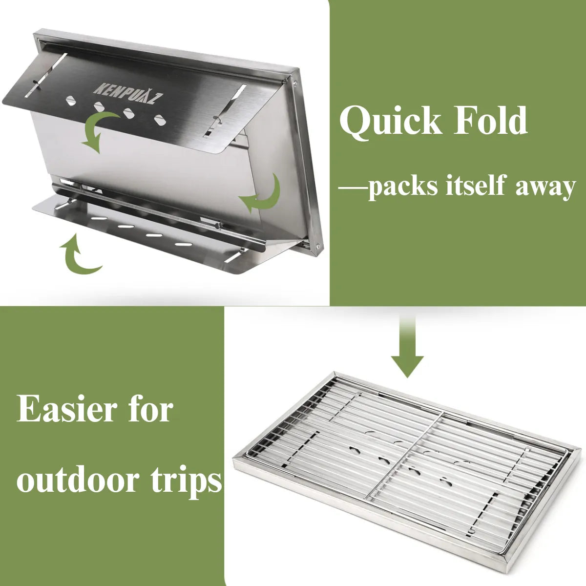 1s Folding Camping BBQ Grill - Fitting IGT Table