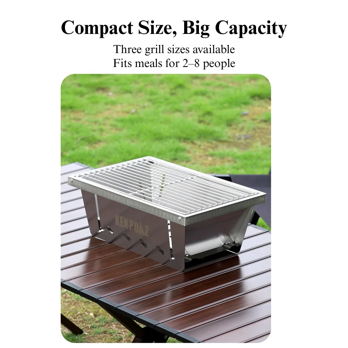 1s Folding Camping BBQ Grill - Fitting IGT Table