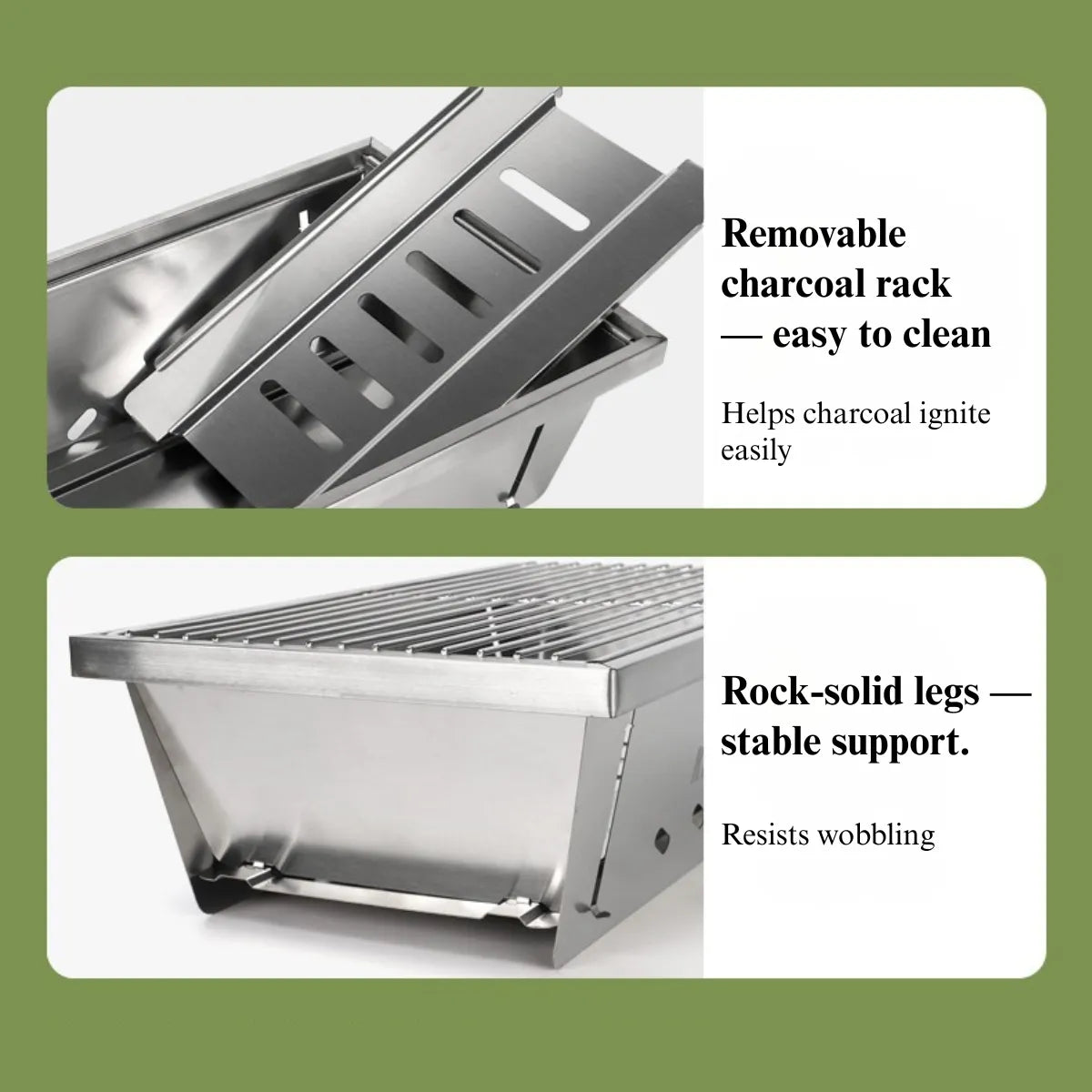 1s Folding Camping BBQ Grill - Fitting IGT Table