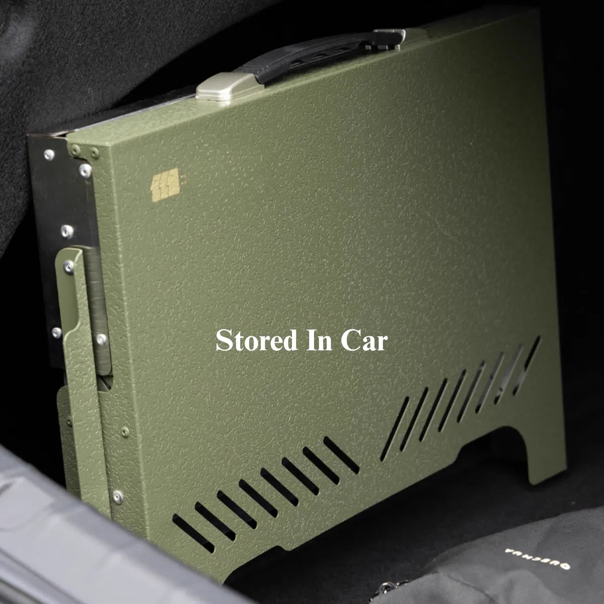 1s Foldable Camping Charcoal BBQ Grill With Windscreen