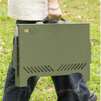 1s Foldable Camping Charcoal BBQ Grill With Windscreen