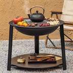 3-in-1 Foldable Charcoal Fire Pit Grill Table