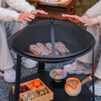 3-in-1 Foldable Charcoal Fire Pit Grill Table