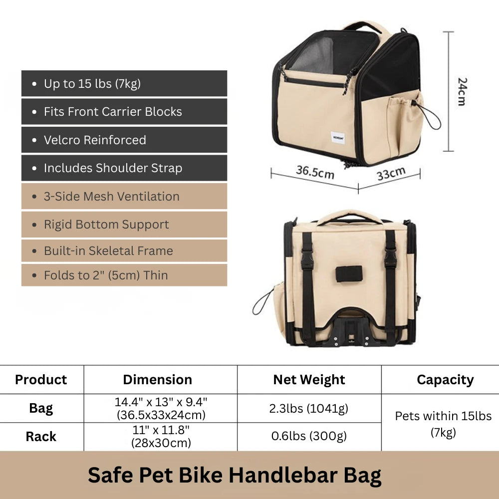 2-In-1 Pet Bike Carrier For Brompton