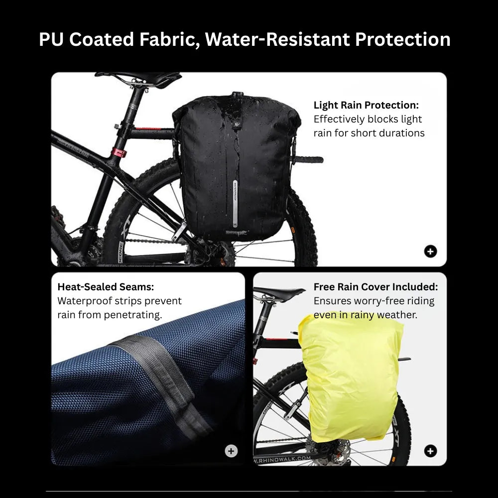 3-in-1 Convertible Bike Pannier Backpack