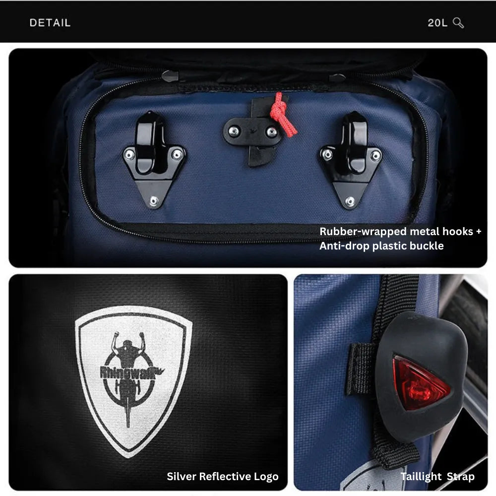 Waterproof 3-in-1 Convertible Bike Pannier Backpack