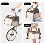 3-in-1 Pet Bike Carrier & Backpack For Brompton