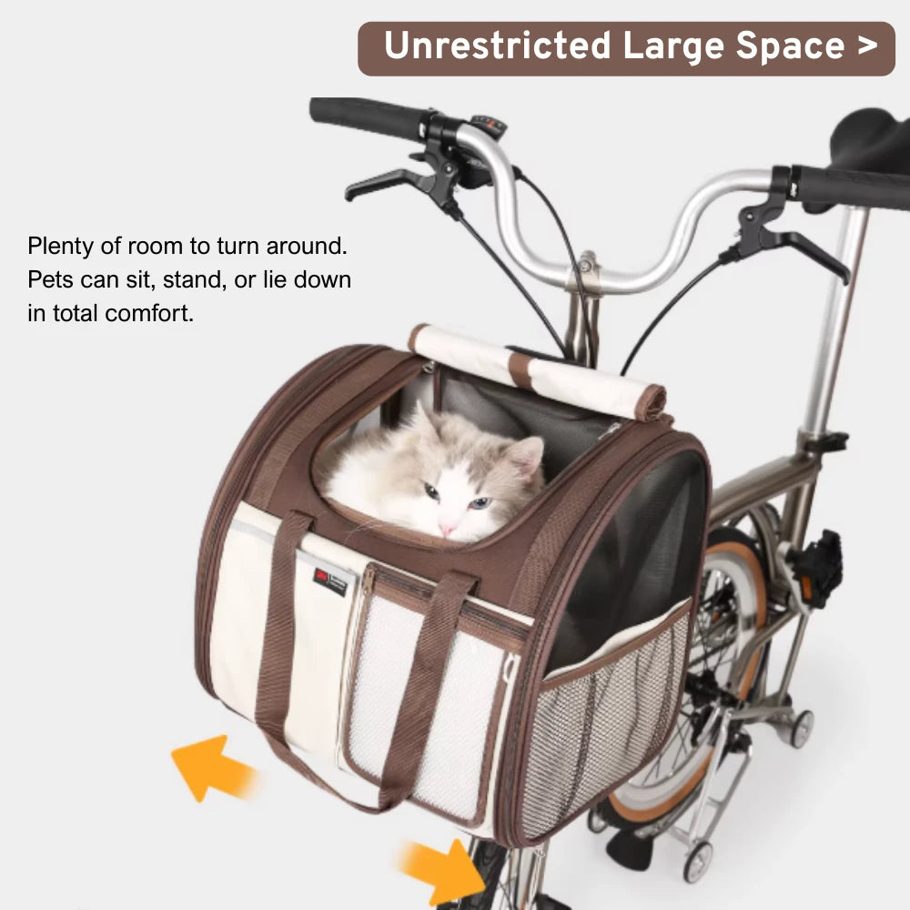 3-in-1 Pet Bike Carrier & Backpack For Brompton