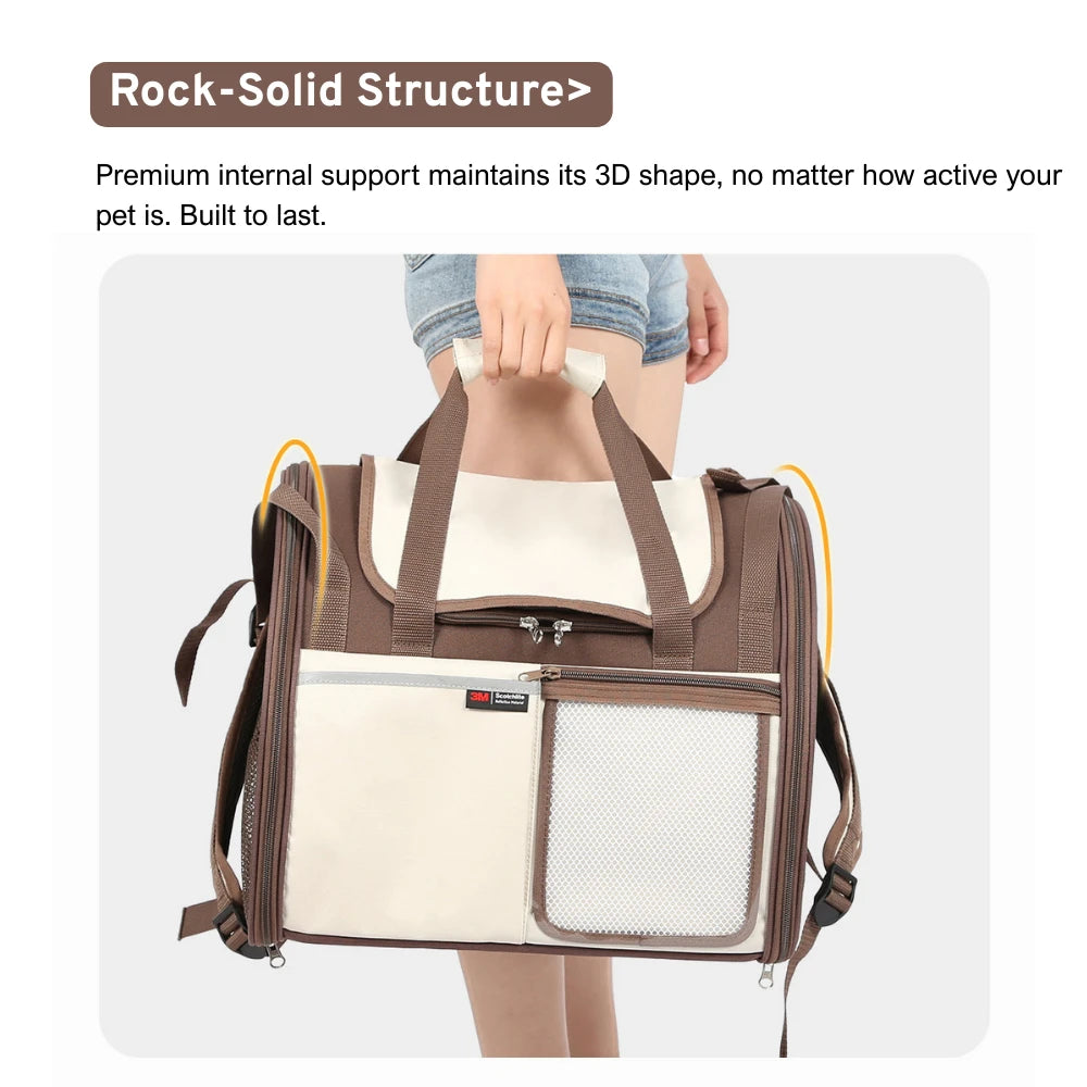 3-in-1 Pet Bike Carrier & Backpack For Brompton