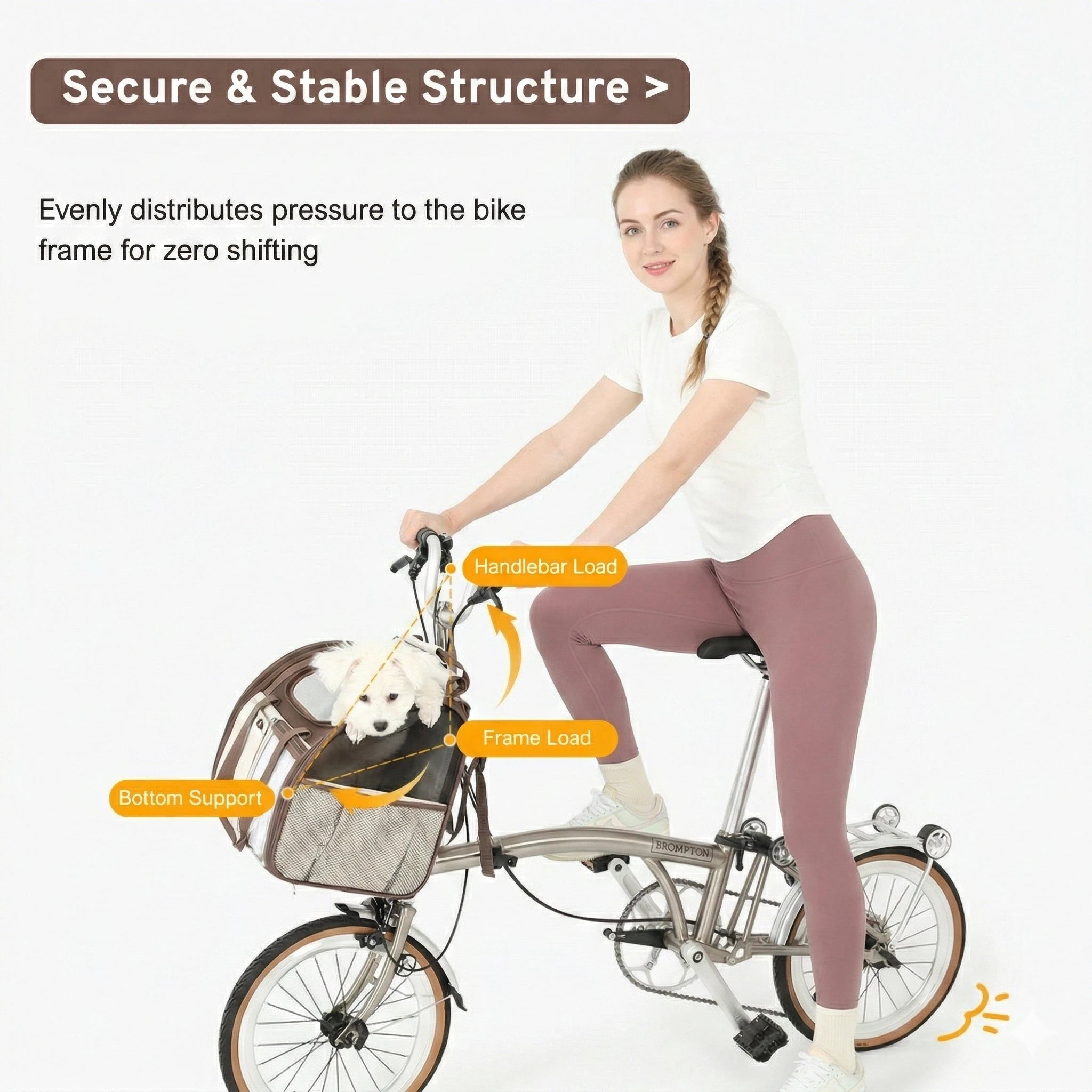 3-in-1 Pet Bike Carrier & Backpack For Brompton