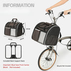 3-in-1 Pet Bike Carrier & Backpack For Brompton