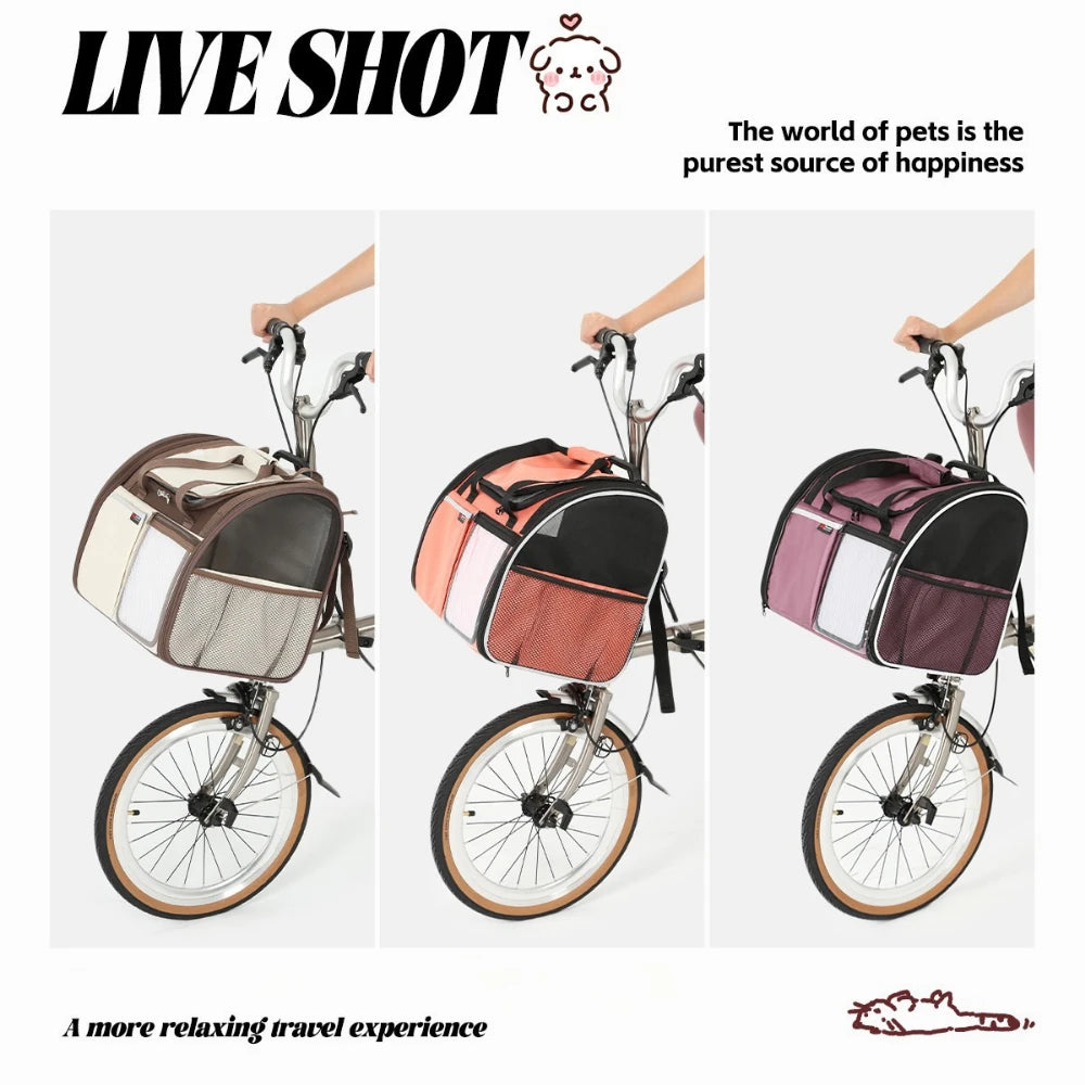 3-in-1 Pet Bike Carrier & Backpack For Brompton