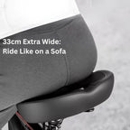 33cm Extra Wide Thick Bicycle Seat With Dual Shock Balls