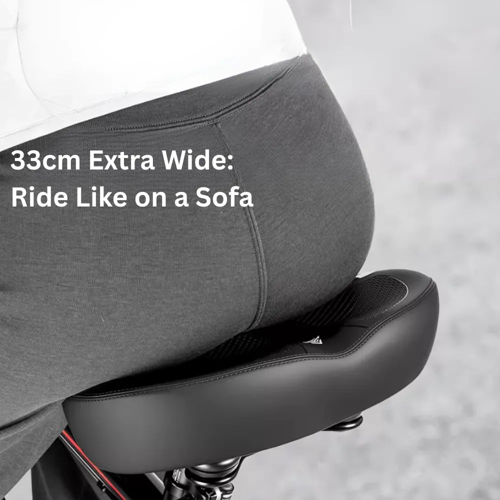 33cm Extra Wide Thick Bicycle Seat With Dual Shock Balls