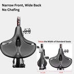 33cm Extra Wide Thick Bicycle Seat With Dual Shock Balls