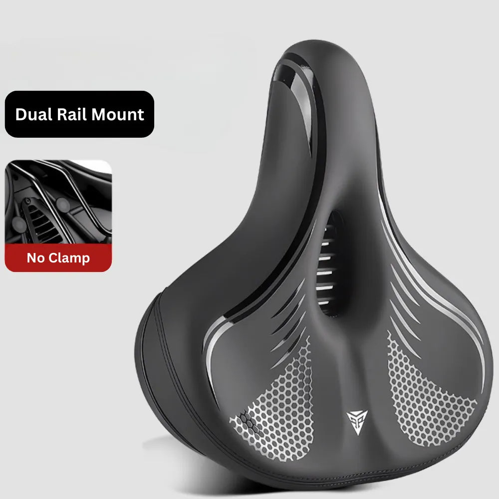 33cm Extra Wide Thick Bicycle Seat With Dual Shock Balls