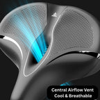 33cm Extra Wide Thick Bicycle Seat With Dual Shock Balls