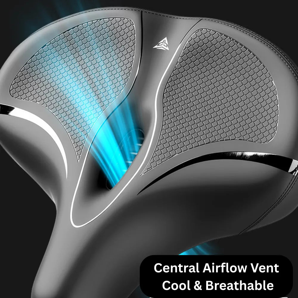 33cm Extra Wide Thick Bicycle Seat With Dual Shock Balls
