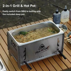 All-in-One Portable Camping Stove (BBQ & Stew)