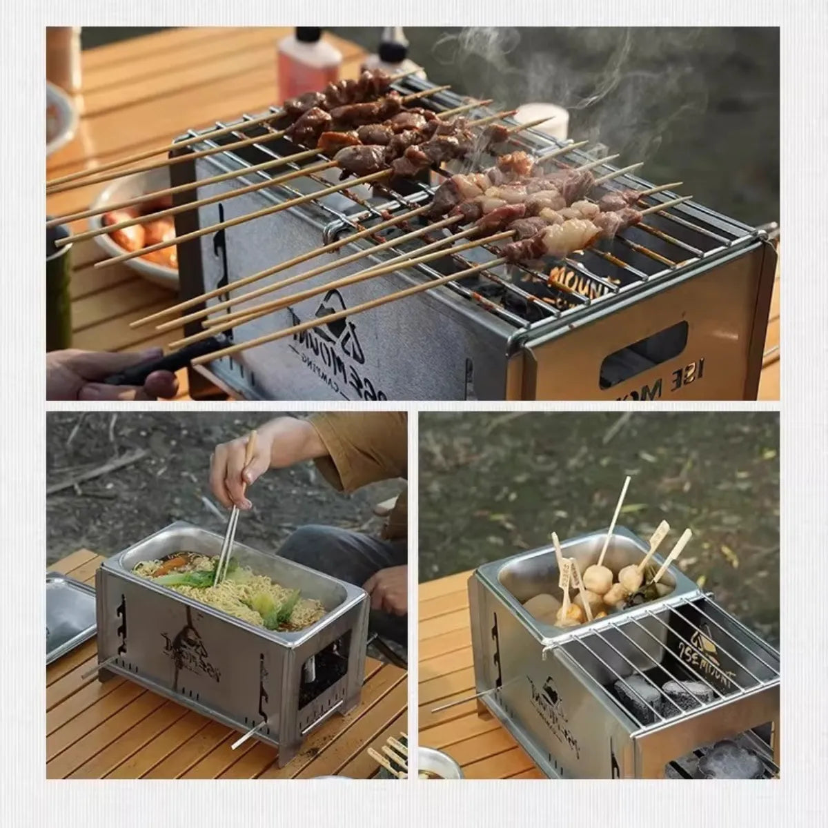 All-in-One Portable Camping Stove (BBQ & Stew)