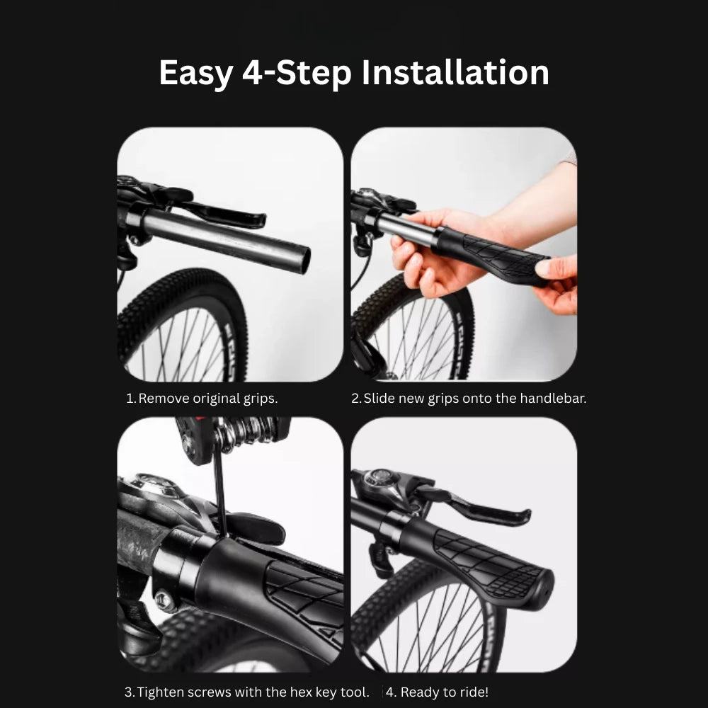Anti-Slip Ergonomic Rubber Bike Grips