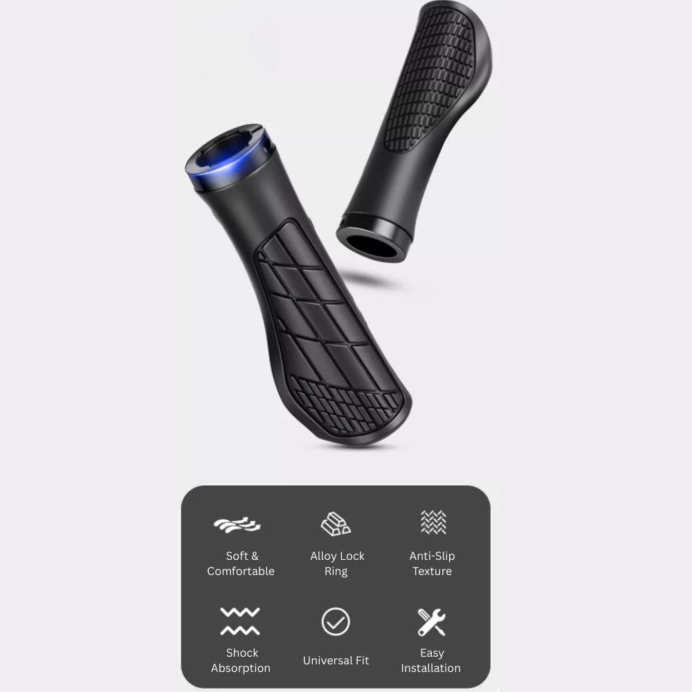 Anti-Slip Ergonomic Rubber Bike Grips
