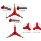 BIKE HAND 3-Way Hex & Socket Combo Wrench