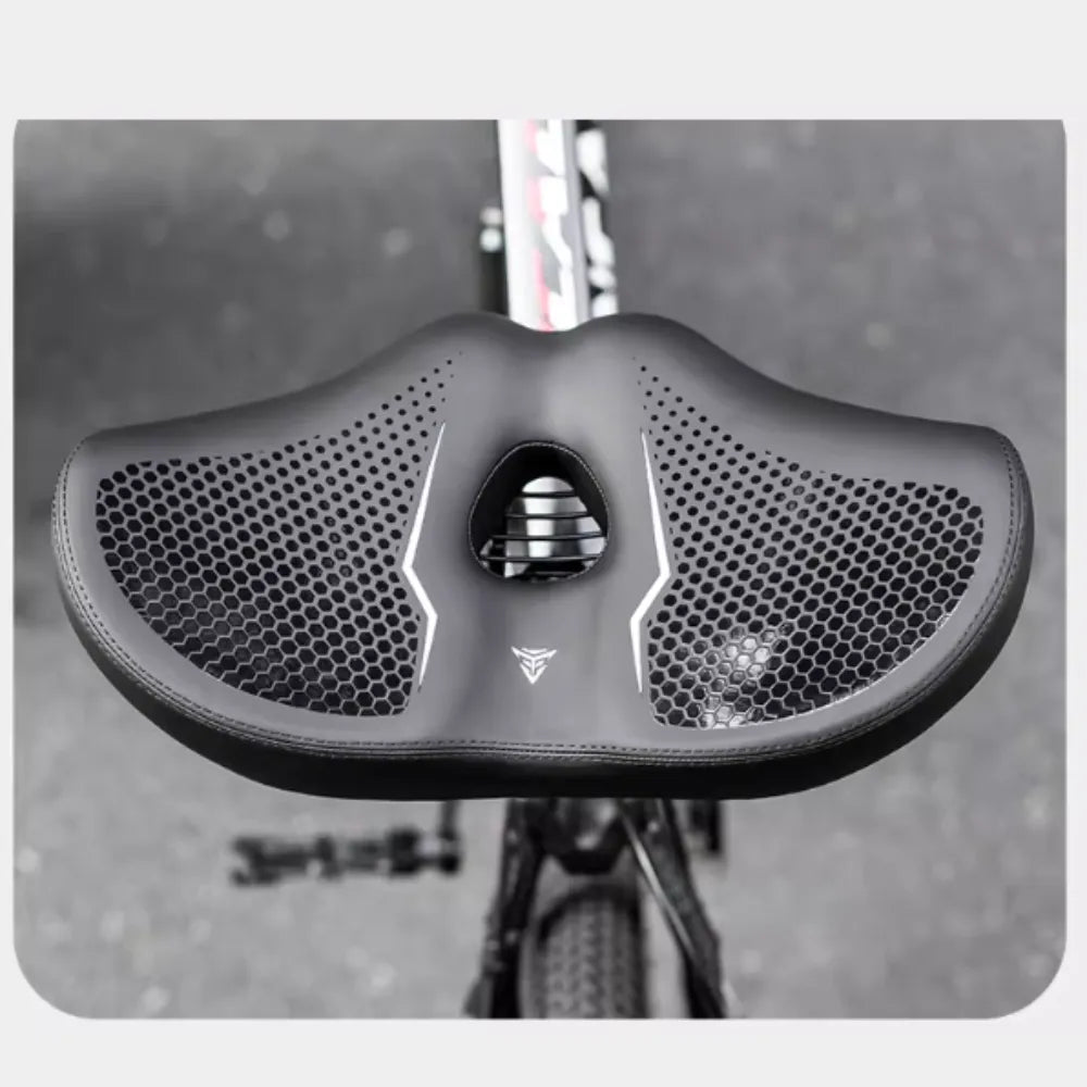 Extra Wide Soft Bicycle Seat With Dual Shock Absorption