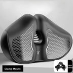 Extra Wide Soft Bicycle Seat With Dual Shock Absorption