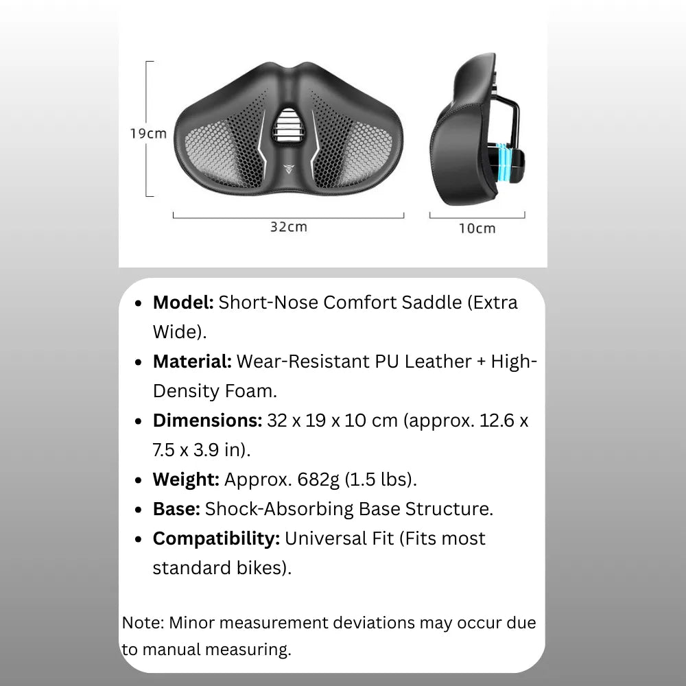 Extra Wide Dual-Shock Bike Seat