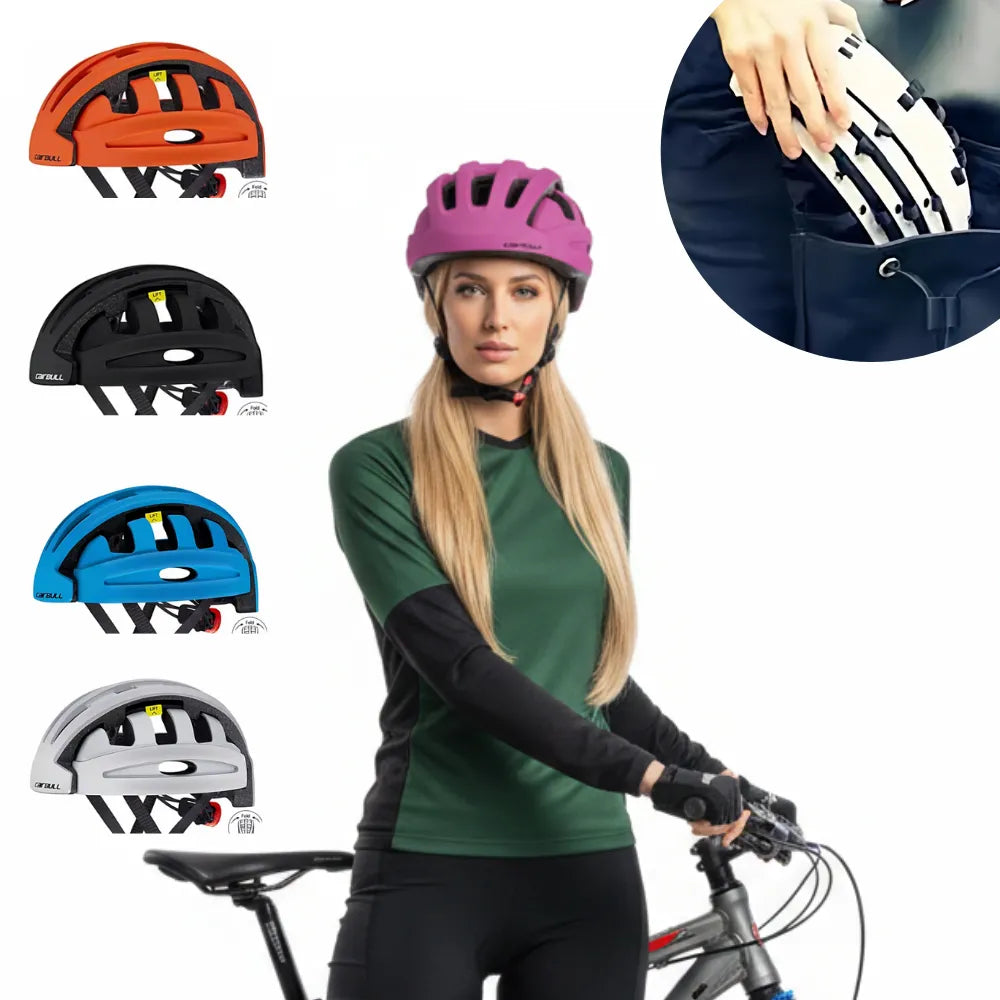 Foldable Bike Helmet Integrated Molding 18 Vents Breathable Safety