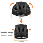 Foldable Safety Bike Helmet Portable Lightweight With LED Rear Light