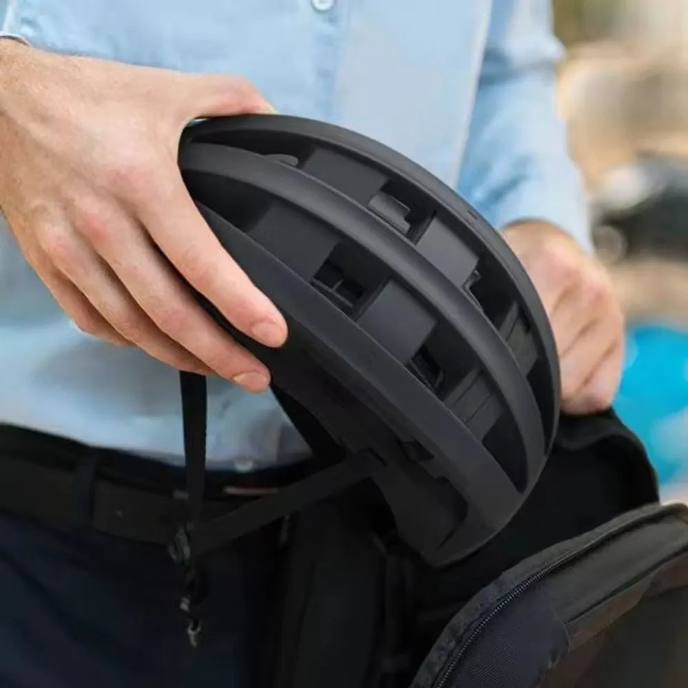 Foldable Safety Bike Helmet Portable Lightweight With LED Rear Light