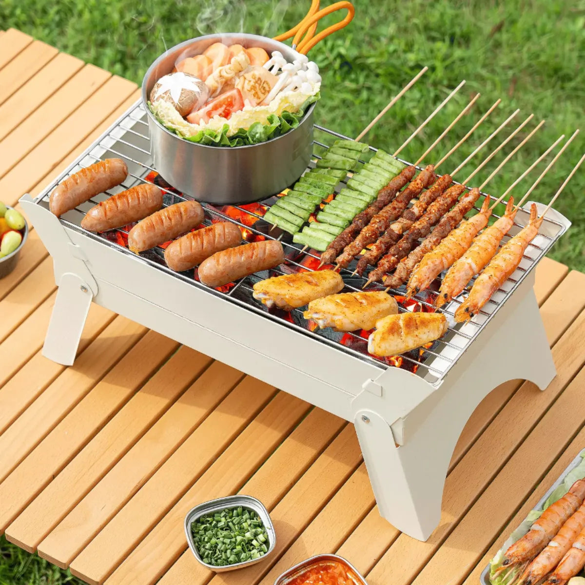 Folding Tabletop Portable Barbecue BBQ