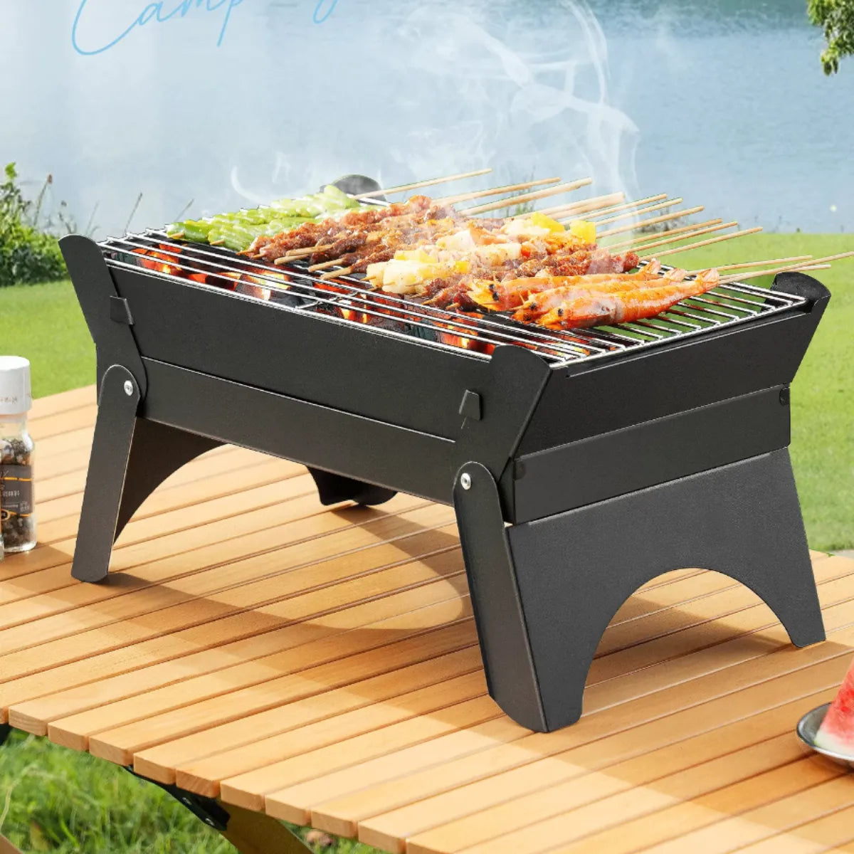Folding Tabletop Portable Barbecue BBQ