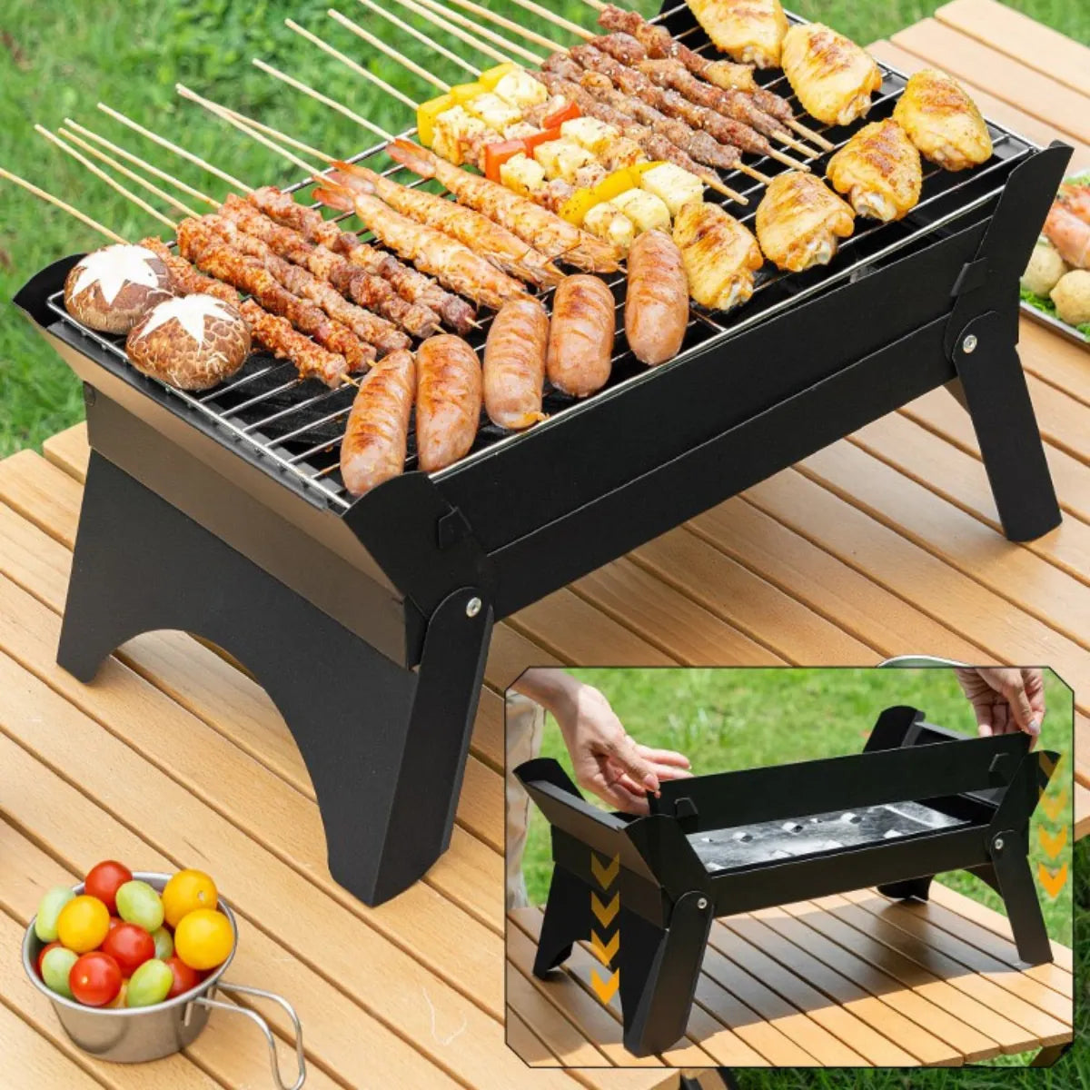 Folding Tabletop Portable Barbecue BBQ