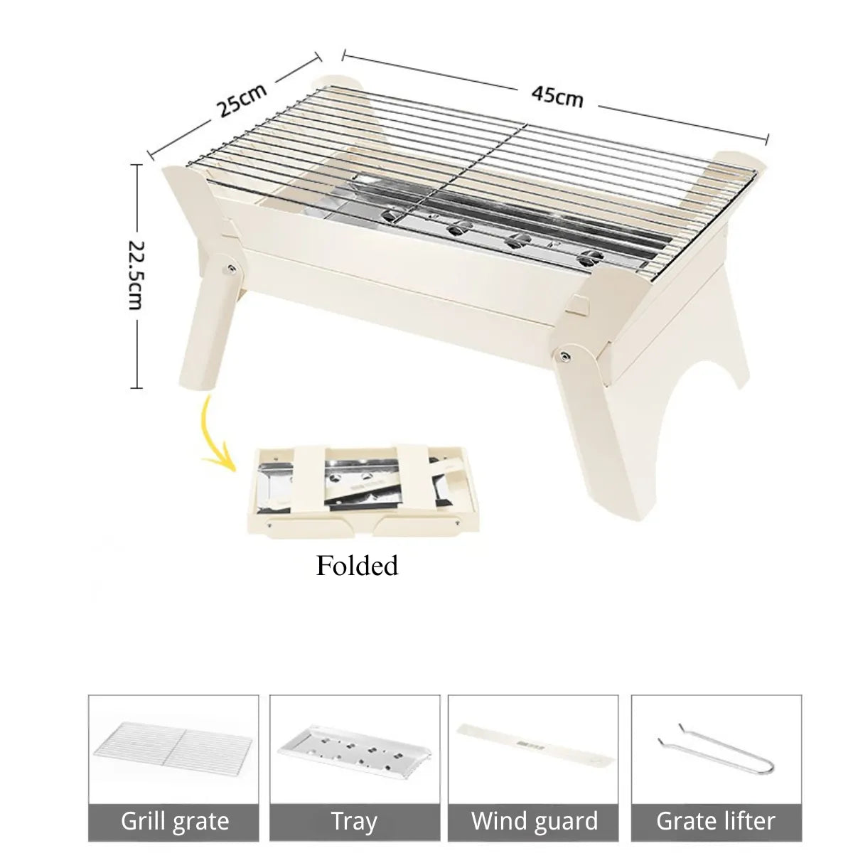 Folding Tabletop Portable Barbecue BBQ