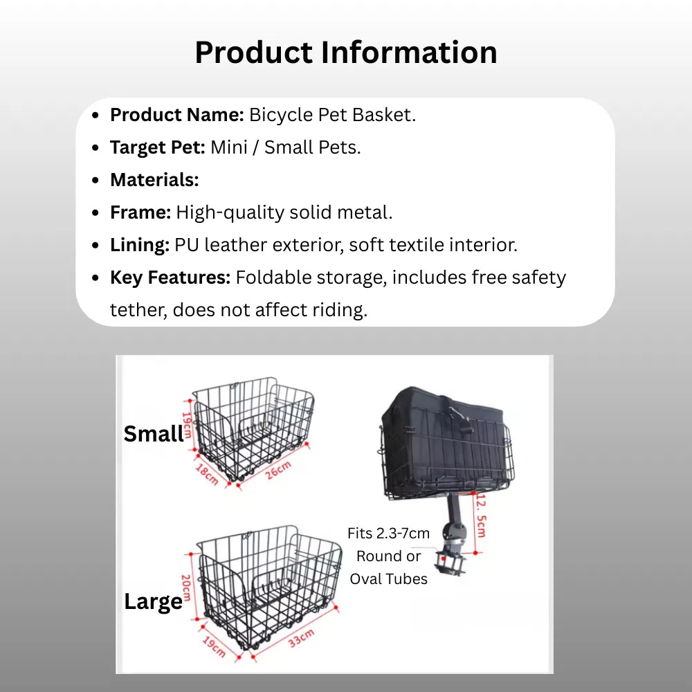 Front Beam Mounted Dog Carrier For Bike and MTB