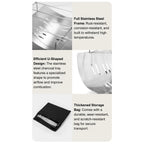 Lightweight & Foldable Fire Pit With Grate (980g Ultralight)