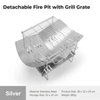 Lightweight & Foldable Fire Pit With Grate (980g Ultralight)