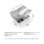 Lightweight & Foldable Fire Pit With Grate (980g Ultralight)