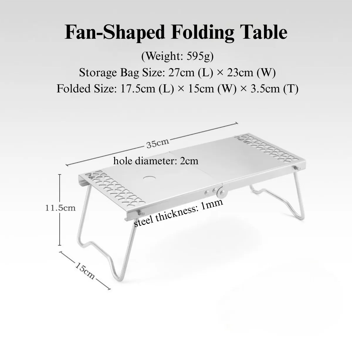 Little Foldable Table Compatible With Stoves For Backpacking