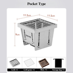 Mini Portable BBQ Grill for Solo Camping