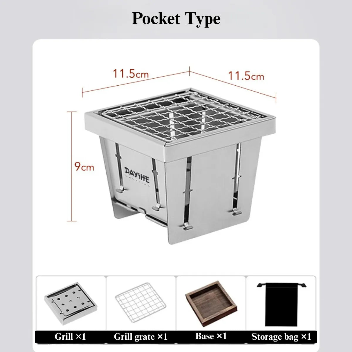 Mini Portable BBQ Grill for Solo Camping