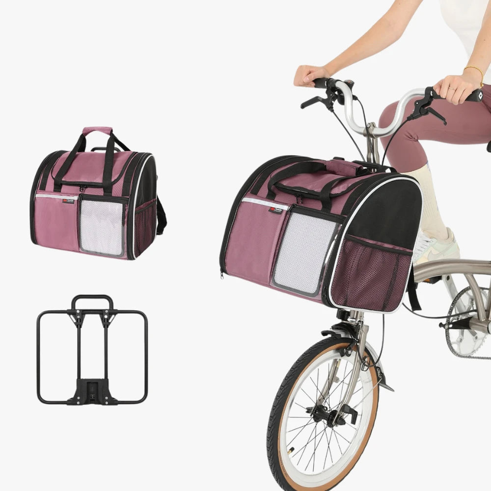 3-in-1 Pet Bike Carrier & Backpack For Brompton