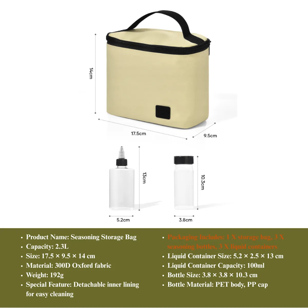 Portable Camping Spice Bag Set