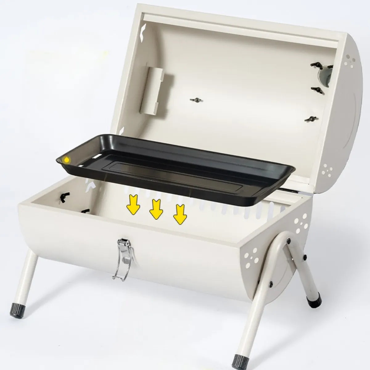 Portable Charcoal BBQ Drum Grill - Dual Side