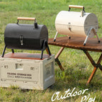 Portable Charcoal BBQ Drum Grill - Dual Side